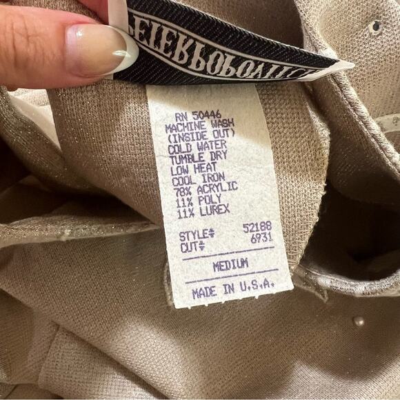 Vintage Deadstock | Peter Popovitch shimmer short sleeve blouse NEW MEDIUM - Picture 6 of 7